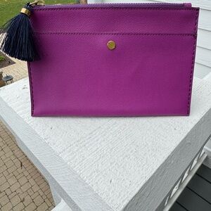 NWOT Jcrew Purple Women's Clutch with Navy Tassel